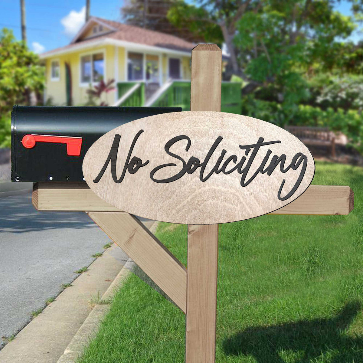 No Soliciting sign, Business sign, made in the USA sign, Birch wood sign, Lightweight sign - 320322