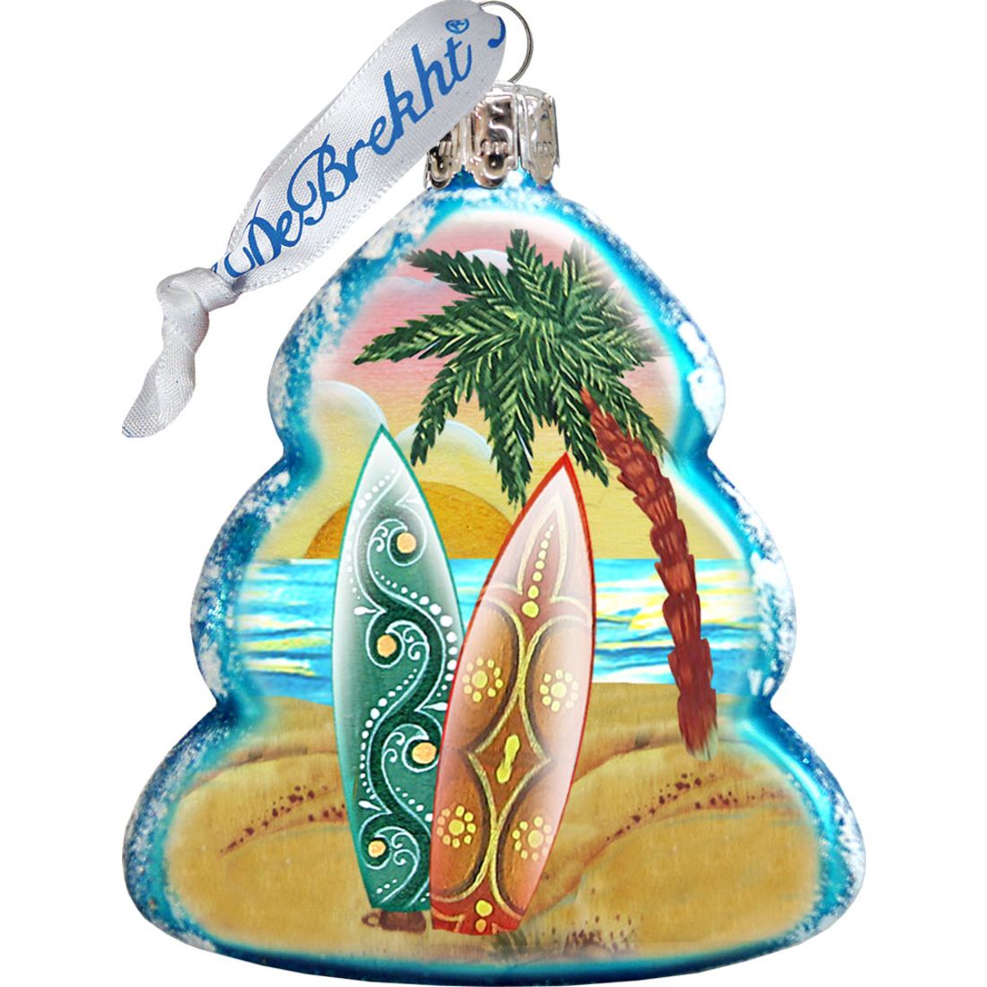 Christmas In July Mercury Glass Ornaments Set of 3 by G. DeBrekht - Coastal Holiday Decor - 770130S3