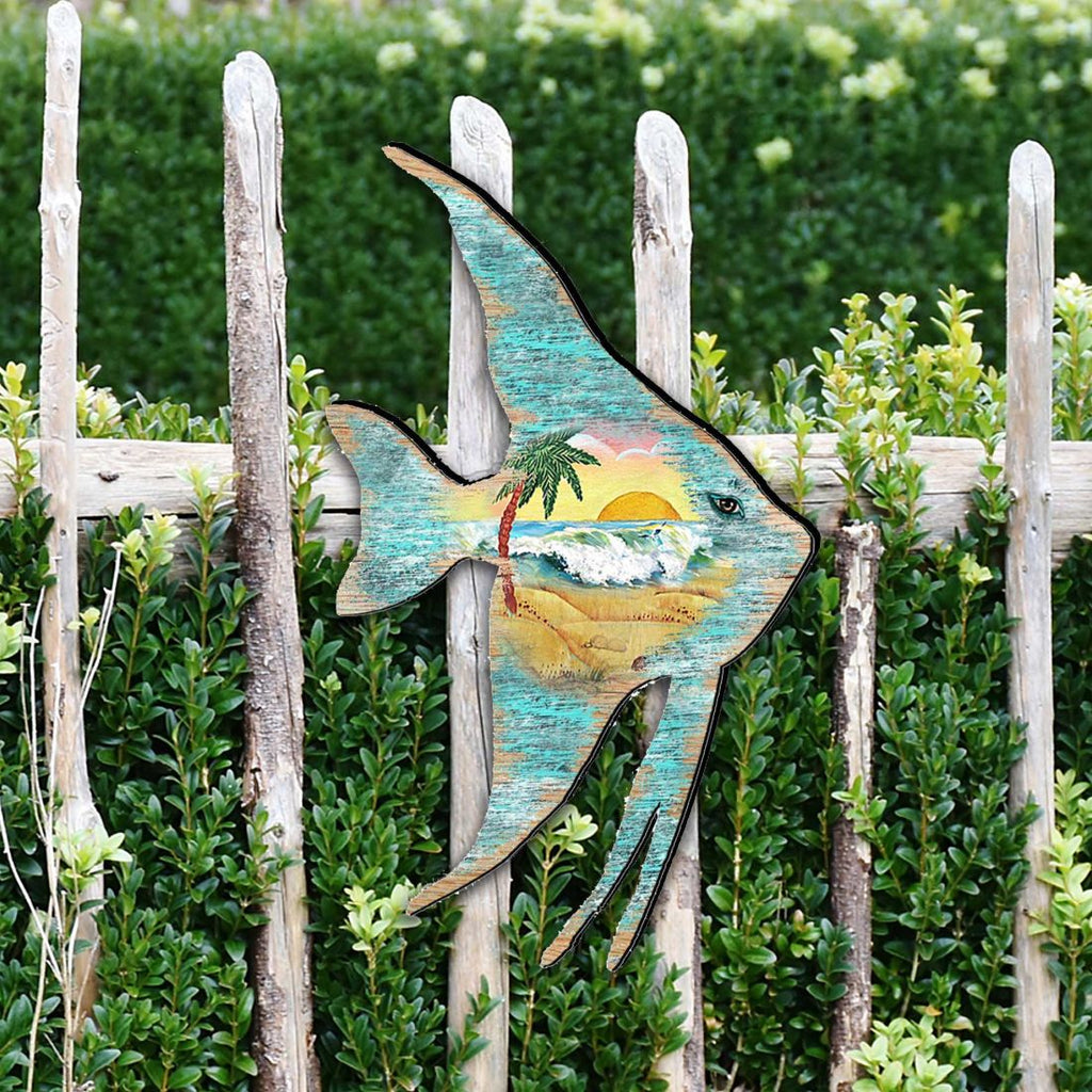 Fish Coastal Outdoor Decor Large Ornament by G. DeBrekht - Coastal Holiday Decor - 8198537M
