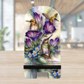 Friendship Hummingbirds Cell Phone Stand Wildlife Decor Wood Mobile Tablet Holder Charging Station Organizer by Jody Bergsma- 892095-JB