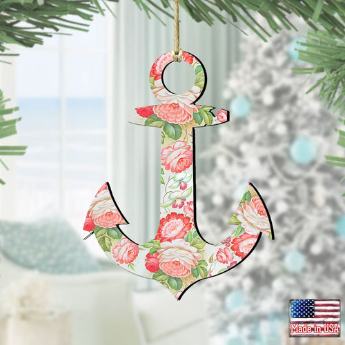 Anchor Wooden Ornaments by G. DeBrekht - Coastal Holiday Decor - 8198521