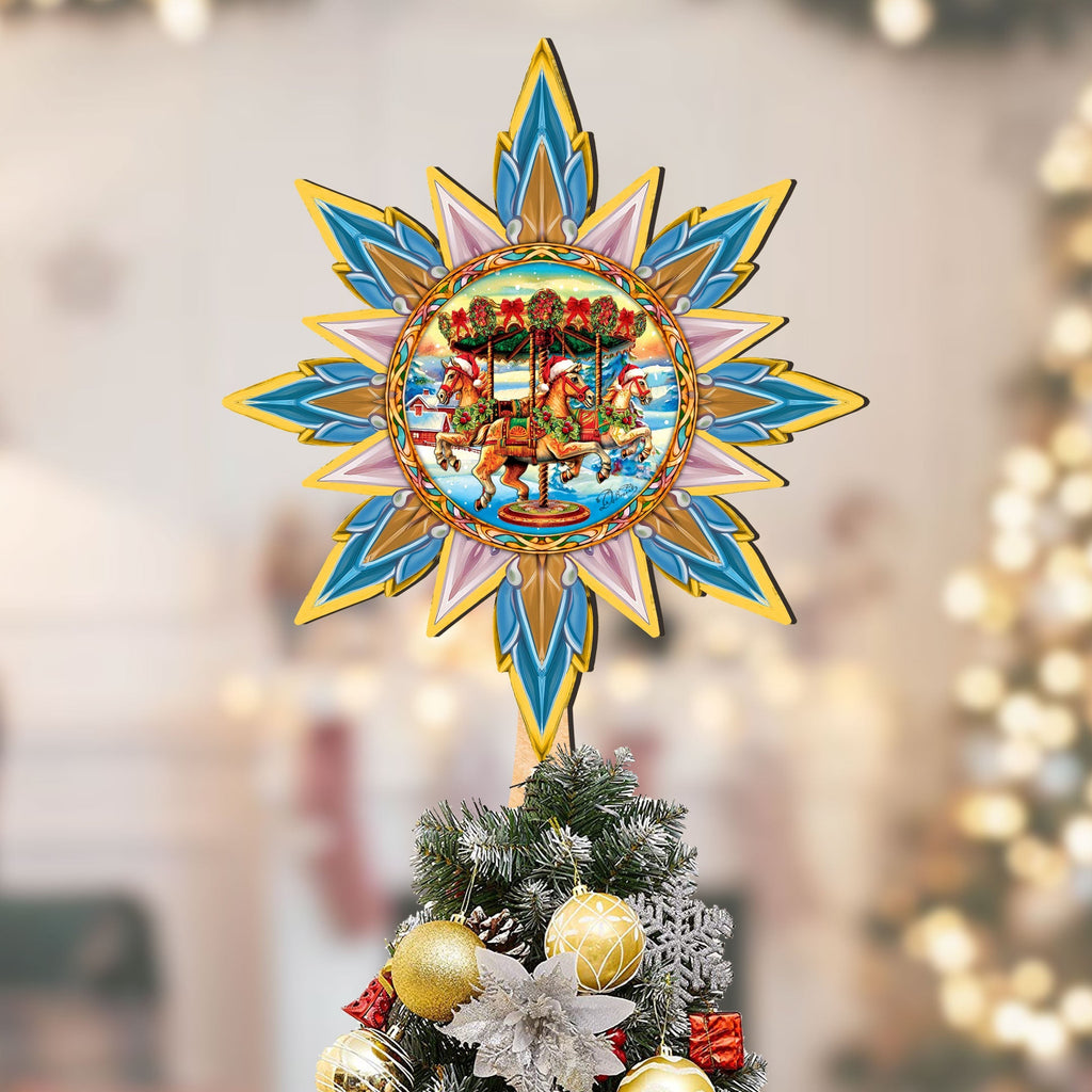 Nativity-themed Tree Topper Wooden Decor - Nativity Holiday Decor - Christmas Tree Topper