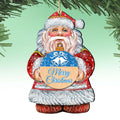 Merry Christmas Wooden Ornaments by G. DeBrekht - Christmas Santa Snowman Decor - 8117810-MC