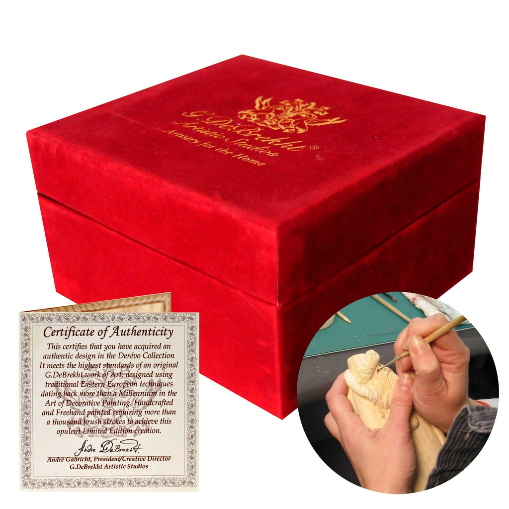 Nativity Scene Wrapped Wishes Dome Box Handcrafted Christmas Figurine - G. DeBrekht - Christmas Santa Snowman Decor - 585721