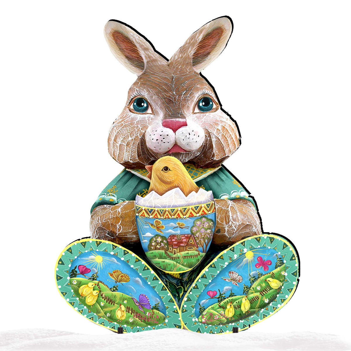 Easter Bunny Outdoor Scene  by G. DeBrekht - Easter Spring Decor - 8144502F