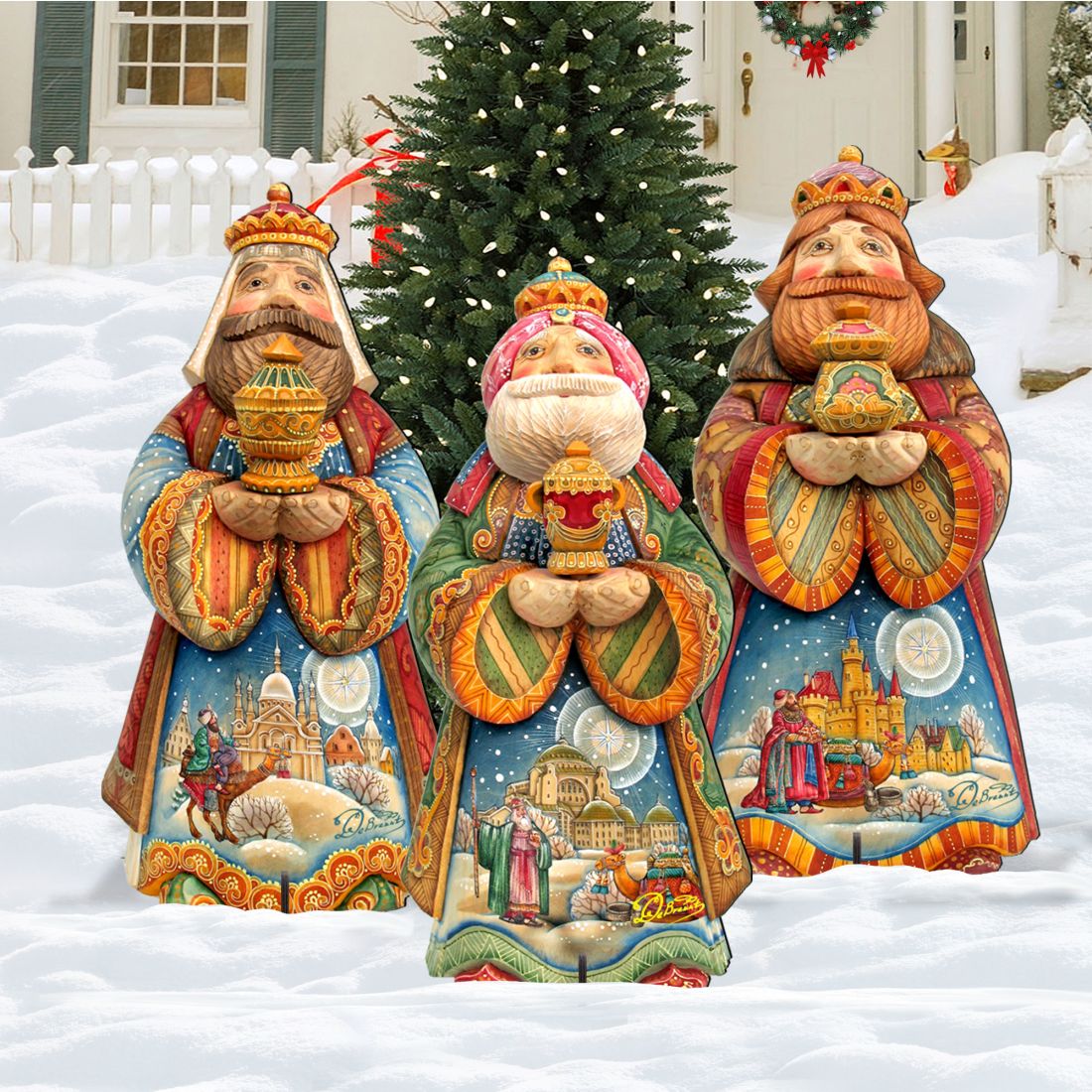 Three Kings Set Outdoor Nativity Set by G. DeBrekht - Nativity Holiday Decor - 8152653F-S3