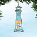 Lighthouse Palm Tree Wooden Ornaments by G. DeBrekht - Coastal Holiday Decor - 8198526