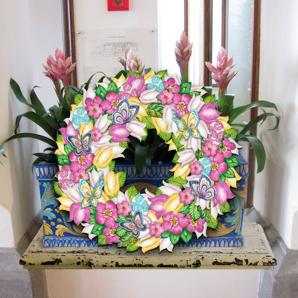 Spring Wreath Decorative Door Decor by G. DeBrekht - Easter Spring Decor - 8185301H