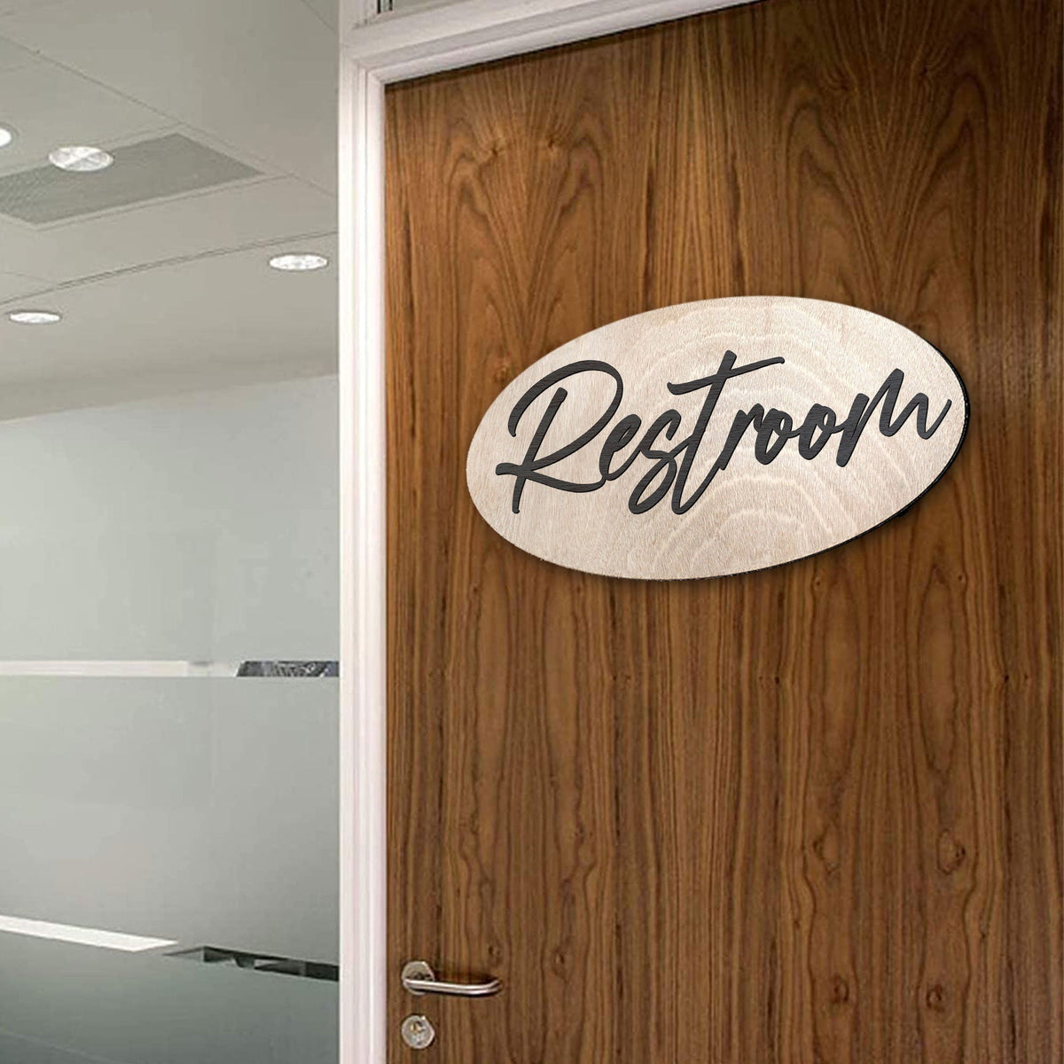 Restroom sign, Washroom sign, Bathroom sign, Business sign, Made in the USA sign, Made from wood - 320335