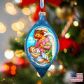 Angelic Touch Drop Glass Ornament by G. DeBrekht - Nativity Holiday Decor - 757-022