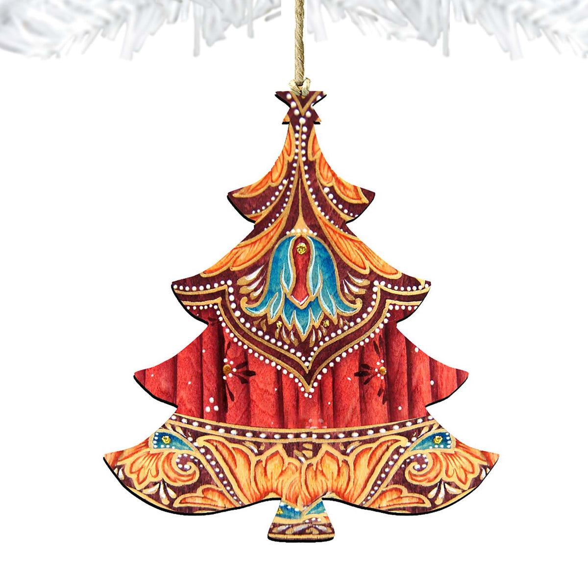 Colorful Christmas Tree Wooden Ornaments by G. DeBrekht - Christmas Decor - 8193147