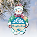 Snowman Christmas Wooden Ornaments by G. DeBrekht - Christmas Santa Snowman Decor - 8116101