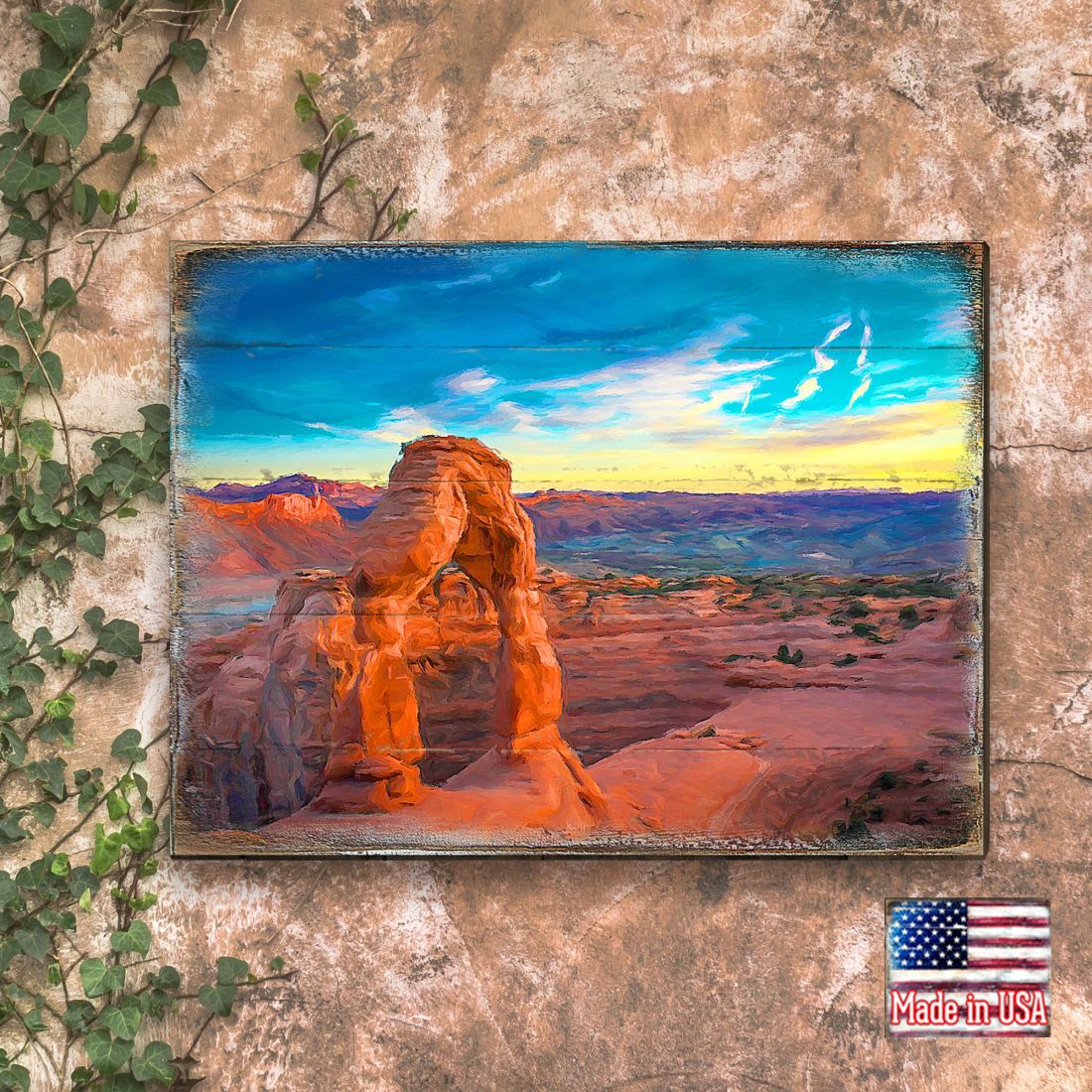 Hogle Canyon Art Wooden Wall Art by Nature Wonders - Nature Wildlife Decor  - 95245B