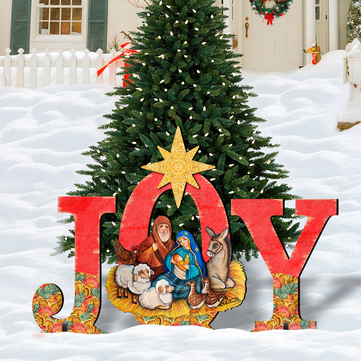 Joy Outdoor Nativity Set  by G. DeBrekht - Nativity Holiday Décor - 8121454F-S3L