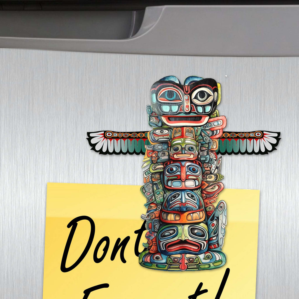Spirit of the Totem Decorative Eco Wood Magnets Set of 6 by G. Debrekht - Wildlife Décor - 8090117G-S6