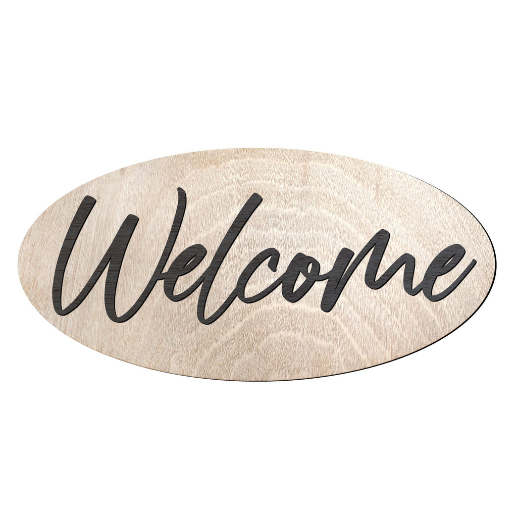 Welcome sign, Business sign, Made in the USA sign, Made from wood - 320342