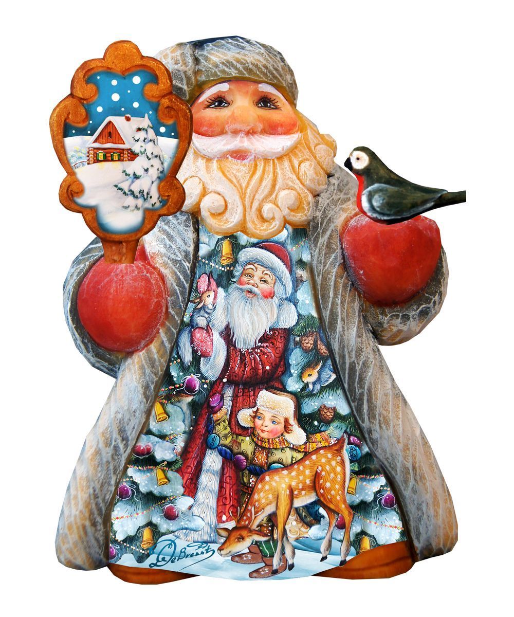 Santa Helper Christmas Figurine by G. DeBrekht - Christmas Santa Snowman Decor - 561633