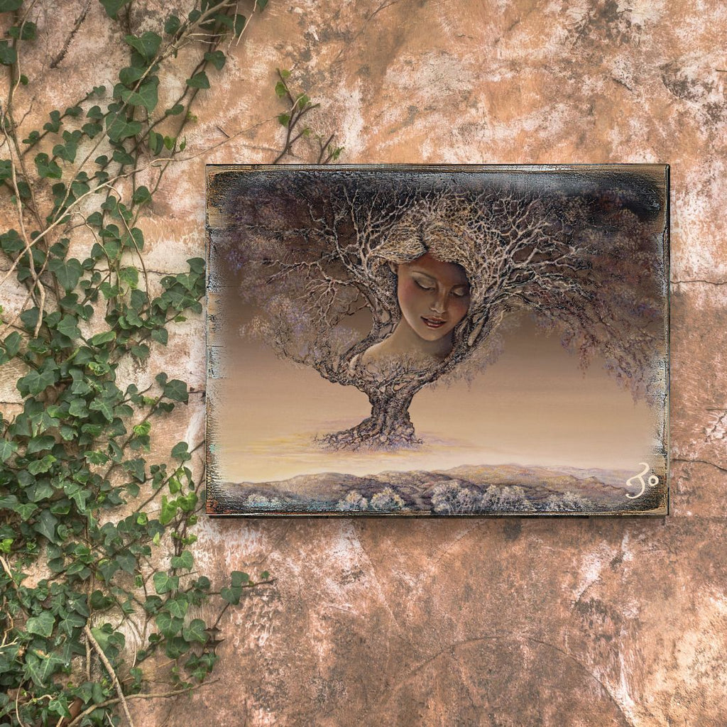 Mother Nature Fantasy Wooden Wall Art by Josephine Wall - Fantasy Decor - 852120-JW