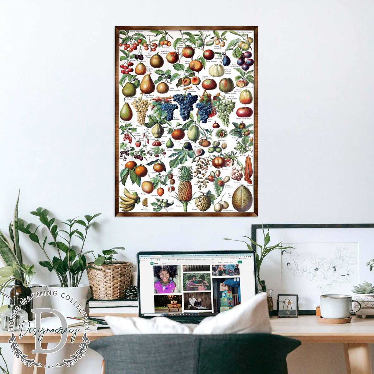 Fruit Montessori Wooden Poster - Homeschool I Educational Poster - Classroom Decor - Aesthetic - 310223