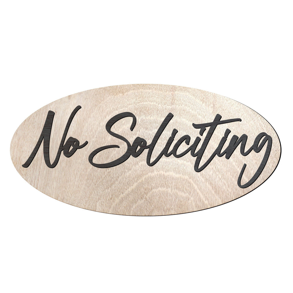 No Soliciting sign, Business sign, made in the USA sign, Birch wood sign, Lightweight sign - 320322