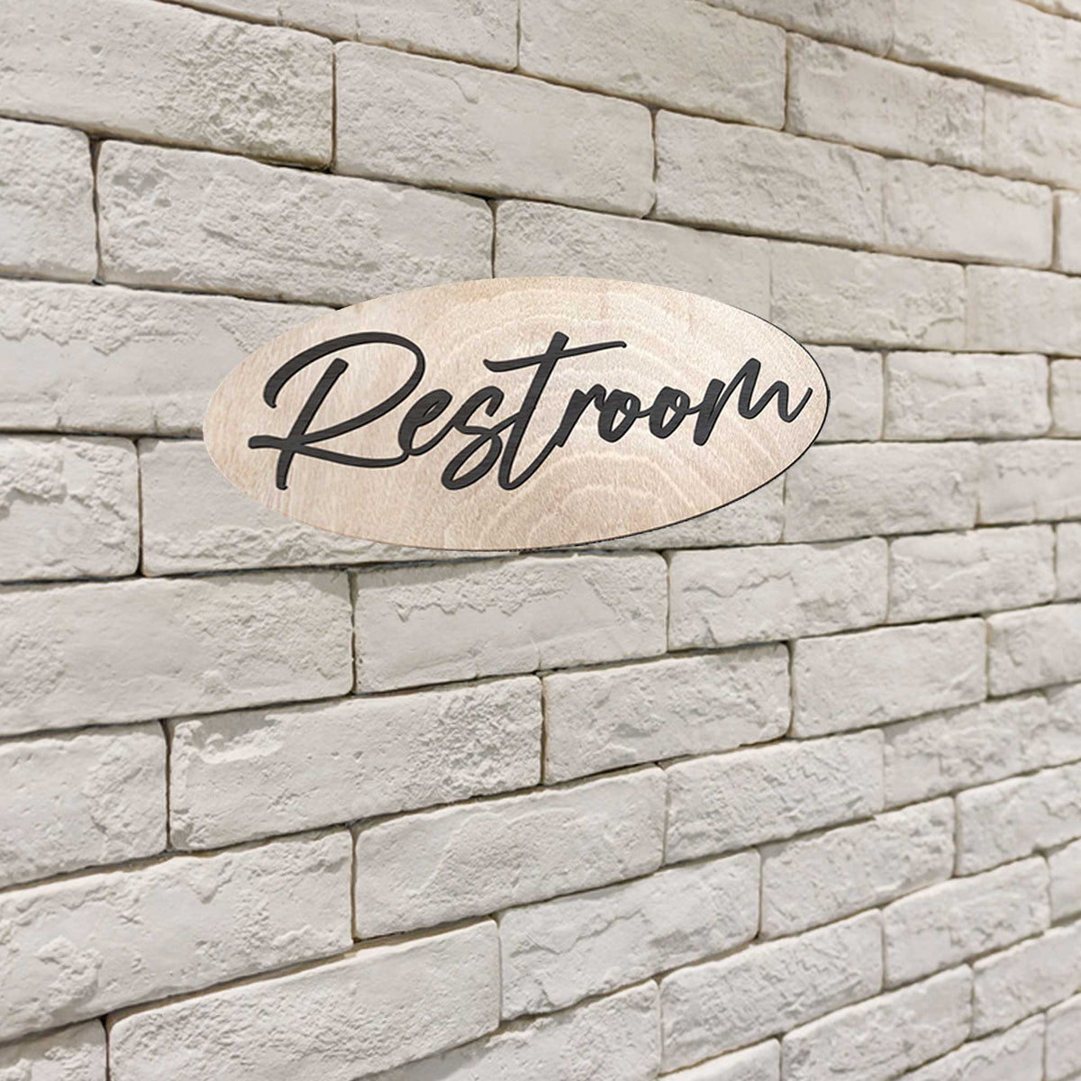 Restroom sign, Washroom sign, Bathroom sign, Business sign, Made in the USA sign, Made from wood - 320335