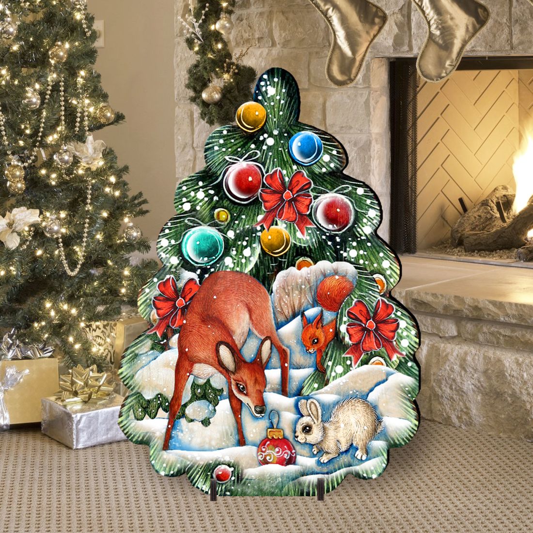 Forest Friend Tree Christmas Outdoor Decor by G. DeBrekht - Christmas Santa Snowman Decor - 8119182F