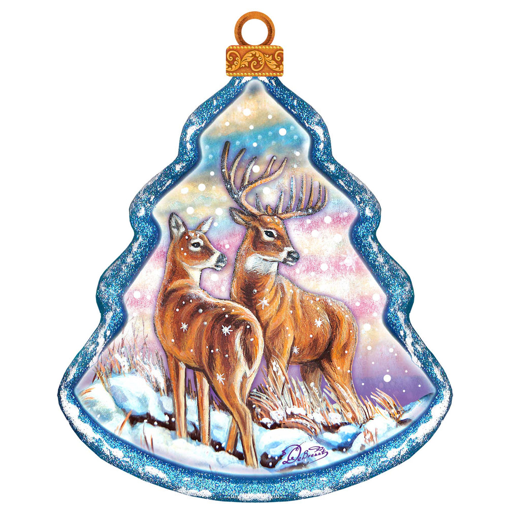 Reindeer Tree Wildlife Door Decor - G. DeBrekht - Wildlife Holiday Decor - 8176229H
