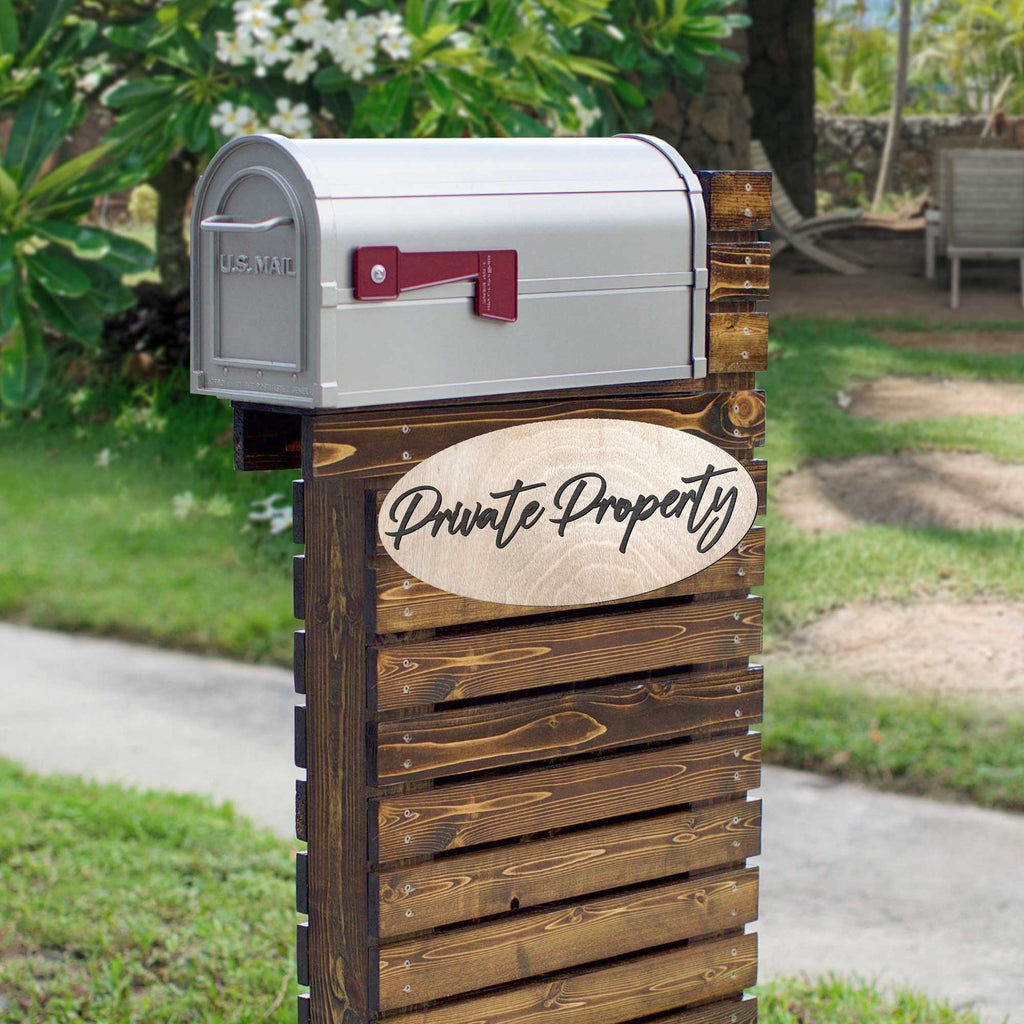 Private Property sign, Business sign, House sign, made in the USA sign, Birch wood sign, Lightweight sign, outdoor sign - 320331