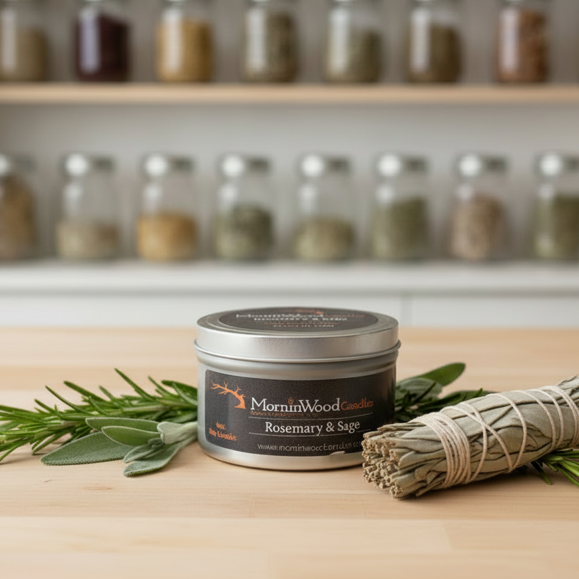 Rosemary and Sage - Soy Tin Collection