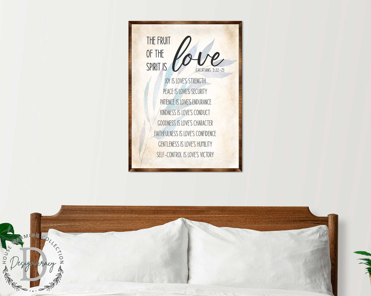 Fruit of the Spirit Sign - Wooden Christian sign - Verse sign - Galatians 5 22 - House warming gift - Bible sign - Scripture sign - 310347