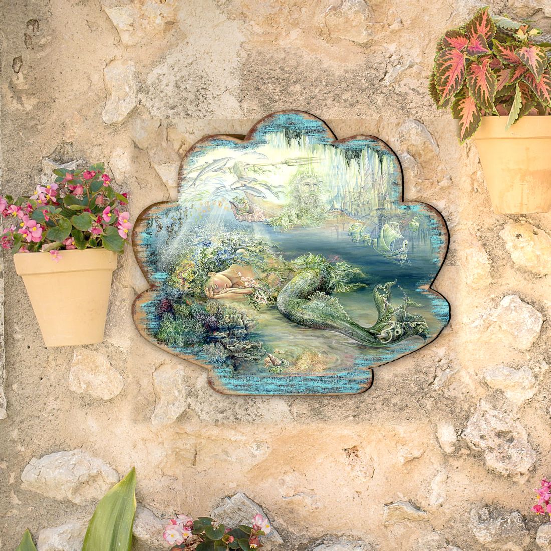 Dreams of Atlantis Coastal Outdoor Decor by Josephine Wall - Coastal Sea-Life Decor - 8472102F-JW