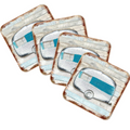Woodsy Camper Wooden Cork Coasters Gift Set of 4 by Nature Wonders - Nature Wildlife Decor  - 8198431-9C-S4