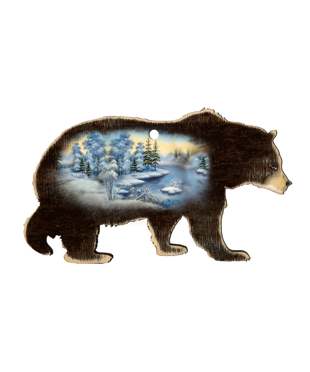 Black Bear Vintage Wildlife Door Decor - G. DeBrekht - Wildlife Holiday Decor - 8198215H