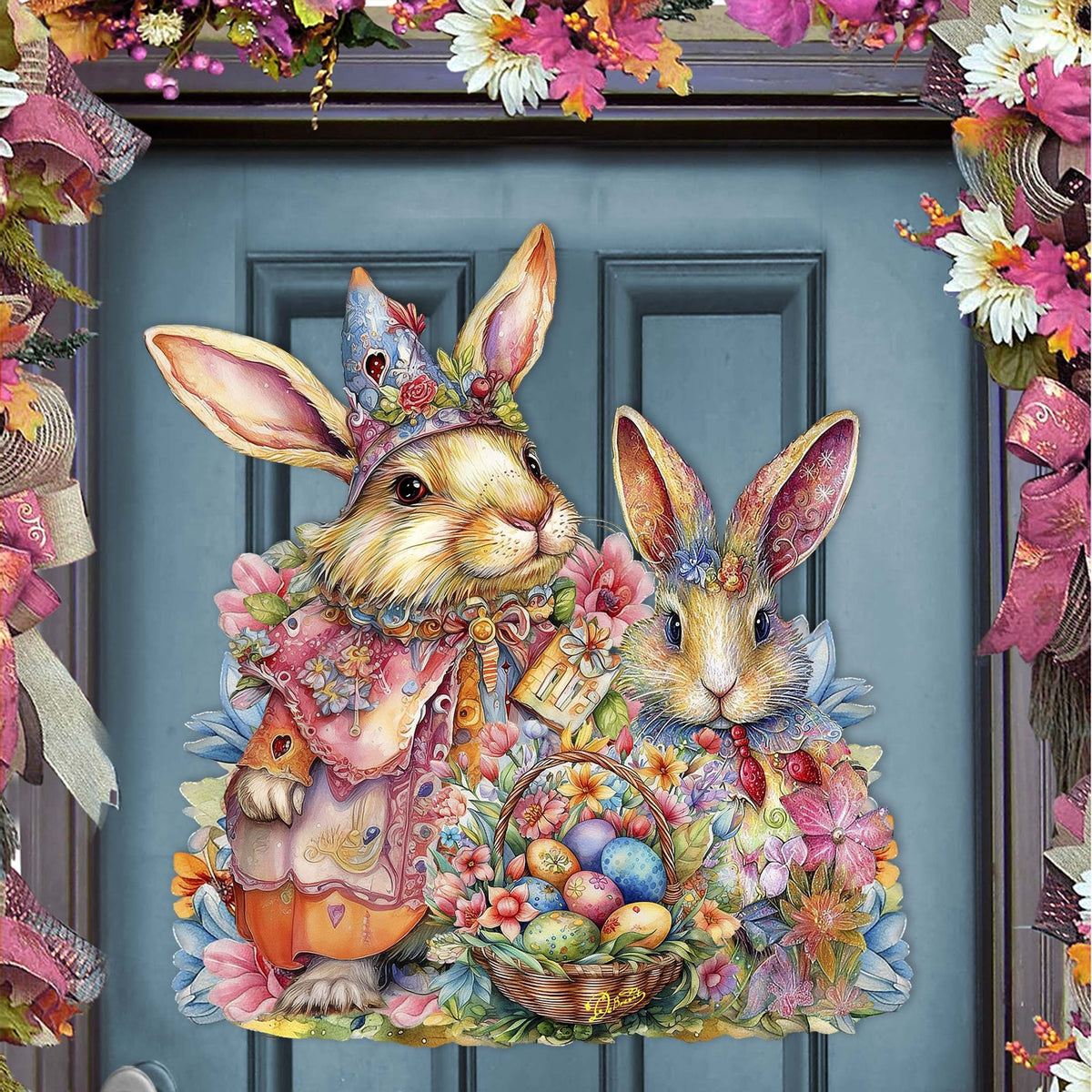 Easter Sweet Couple Holiday Door Decor by G. Debrekht - Easter Spring Decor - 8652768H