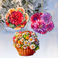 Flower Bouquets Decorative Eco Wood Ornaments Set of 3 by G. Debrekht - Love Family Decor - 8091076-2-S3