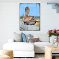 Spengler Pelican Wooden Coastal Wall Art by Nature Wonders - Coastal Sea-Life Decor - 95325B
