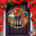 Christmas Friends Kitty Door Wreath by G. DeBrekht and L. Seeley - Pets Dog and Cats Decor - 8185307-5H-SL