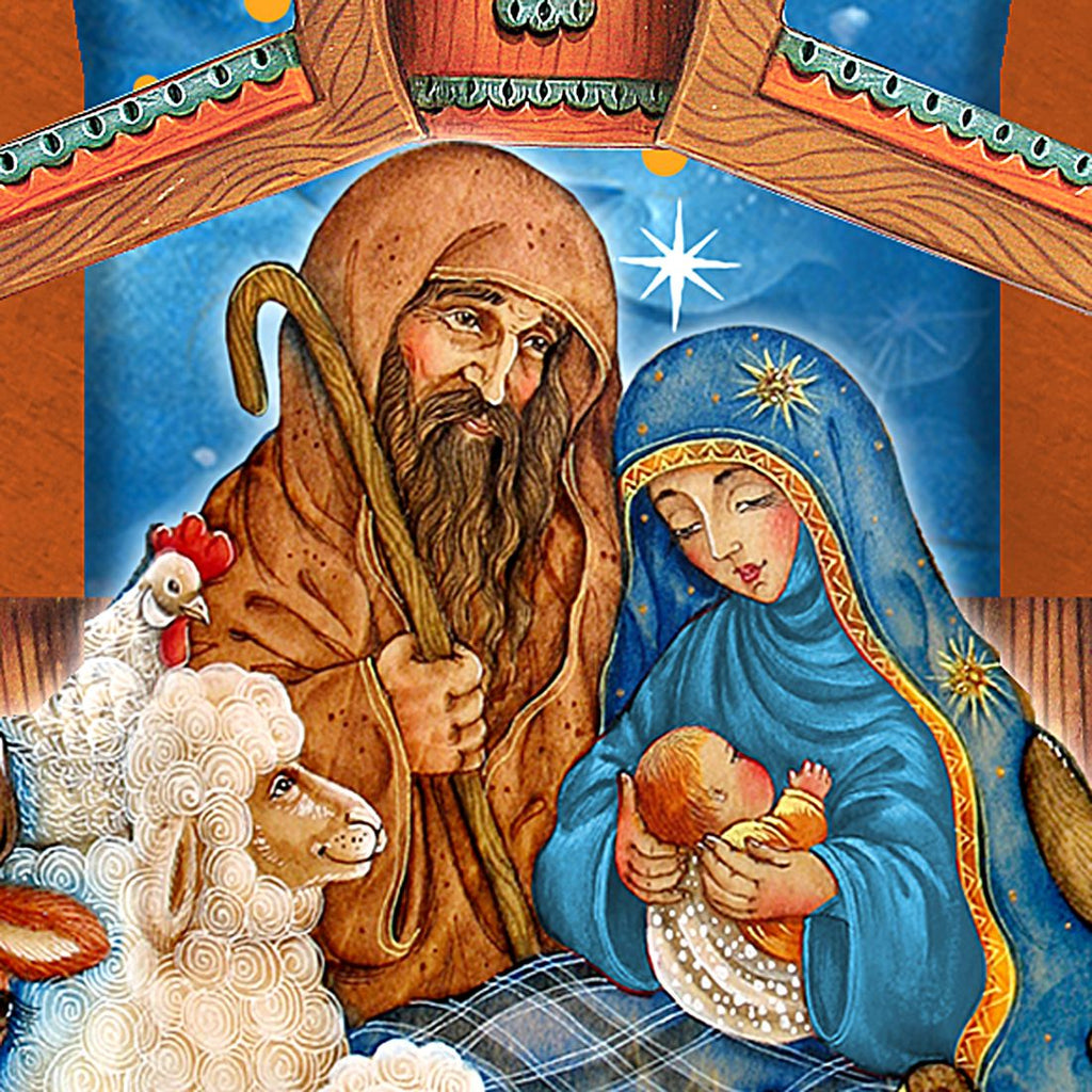 Nativity Cross Outdoor Decor by G. DeBrekht - Nativity Holiday Decor - 8191164F-XLG