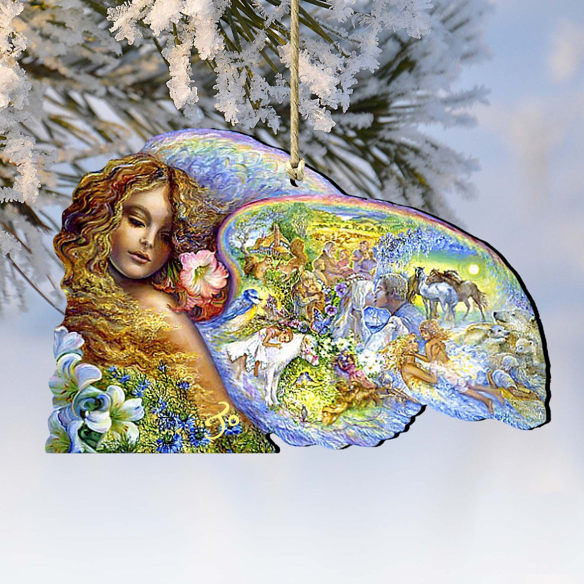 Hat of Timeless Places Wooden Ornaments by Josephine Wall - Coastal Sea-Life Decor - 845615-JW