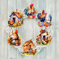 Spring on the Farm Clip-On Eco Wood Decorative Ornaments Set of 6 by G. Debrekht - Easter Decor - 8090056C-S6