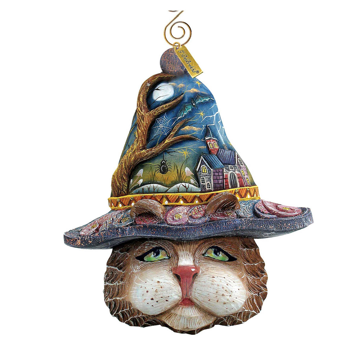 Halloween Cat Sculpted Ornament by G. DeBrekht - 621146