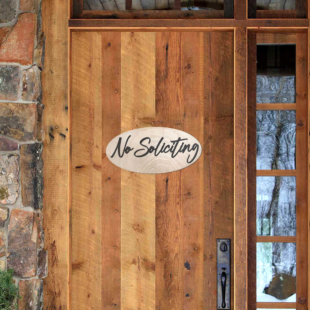 No Soliciting sign, Business sign, made in the USA sign, Birch wood sign, Lightweight sign - 320322
