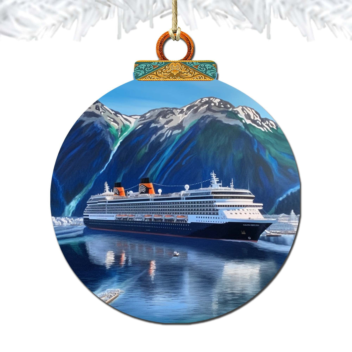 Alaskan Summit Cruise Wooden Ornaments by G.Debrekht - Wildlife Holiday Decor - 870067