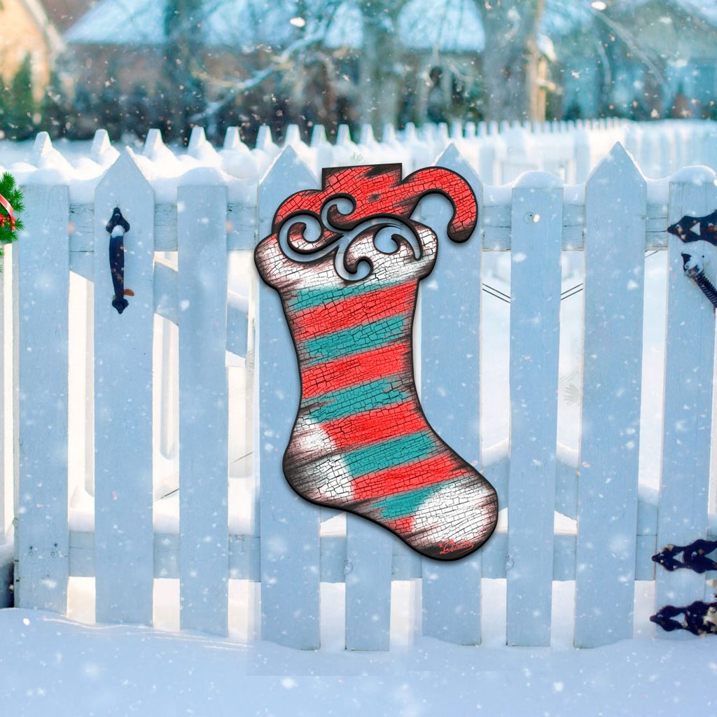 Noel Stocking Decorative Door Decor by G. DeBrekht - Christmas Decor - 8198802H