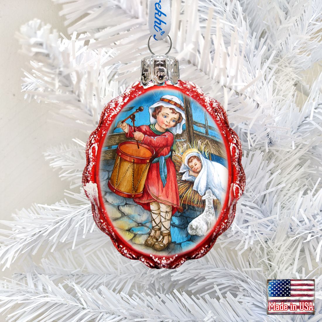 Drummer Boy Mercury Glass Ornament by G. DeBrekht - Nativity Holiday Decor - 773033