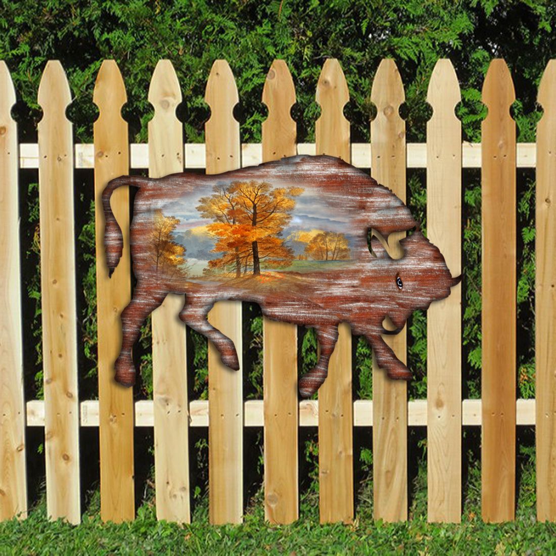 Buffalo Vintage Wildlife Door Decor - G. DeBrekht - Wildlife Holiday Decor - 8198212H
