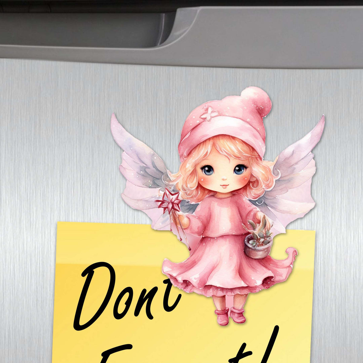 Colorful Fairies Decorative Eco Wood Magnets Set of 6 by G. Debrekht - Love Family Decor - 8090006G-S6