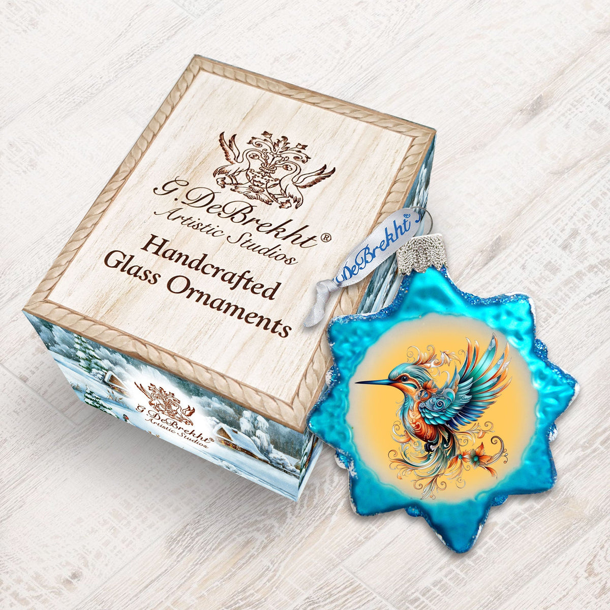 Fairy Bird Mercury Glass Ornaments by G. Debrekht - Christmas Decor - 776026