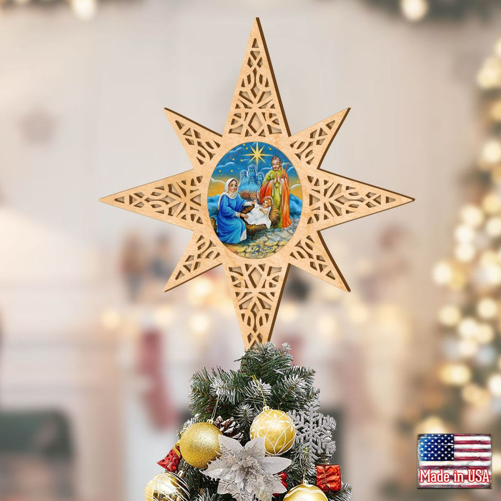 Old World Nativity Tree Topper by G.DeBrekht - Nativity Holiday Decor - 89493