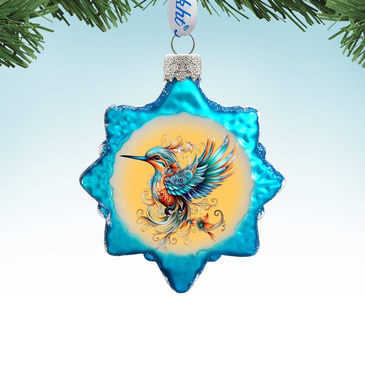 Fairy Bird Mercury Glass Ornaments by G. Debrekht - Christmas Decor - 776026